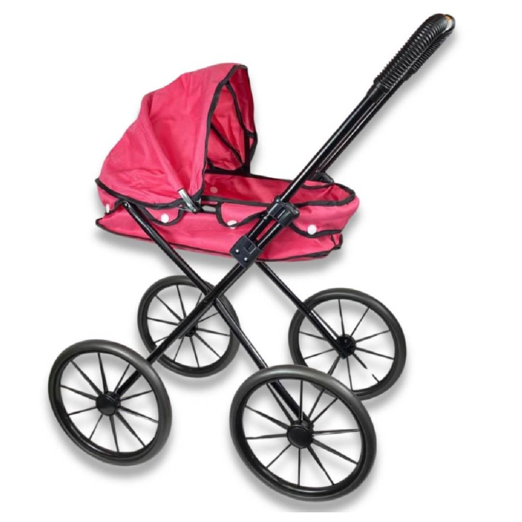 عربة دمى كلاسيكية بعجلات كبيرة